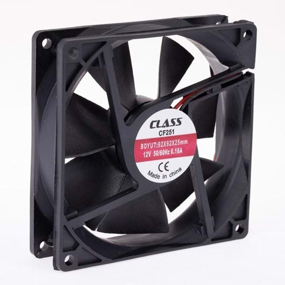 Class CF-251 90x90x25 DC 12 Volt 0.16A Aksiyel Fan