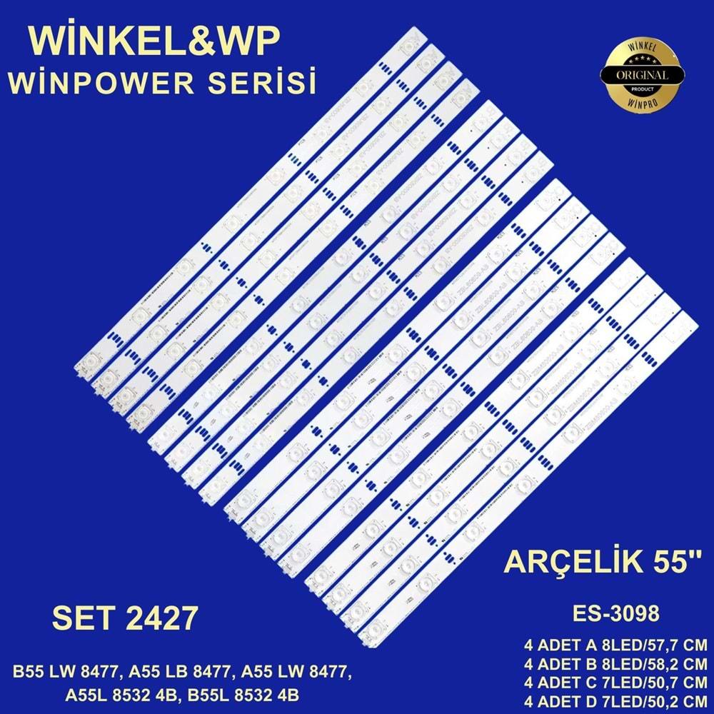 Winkel Winpower SET-2427 Arçelik-Beko Tv Led (ZBJ60600AB) (LED867A55) (LB5324) (A55LB8477) (A55LW847) (A55LB9486) (Takım)=Mate LED867