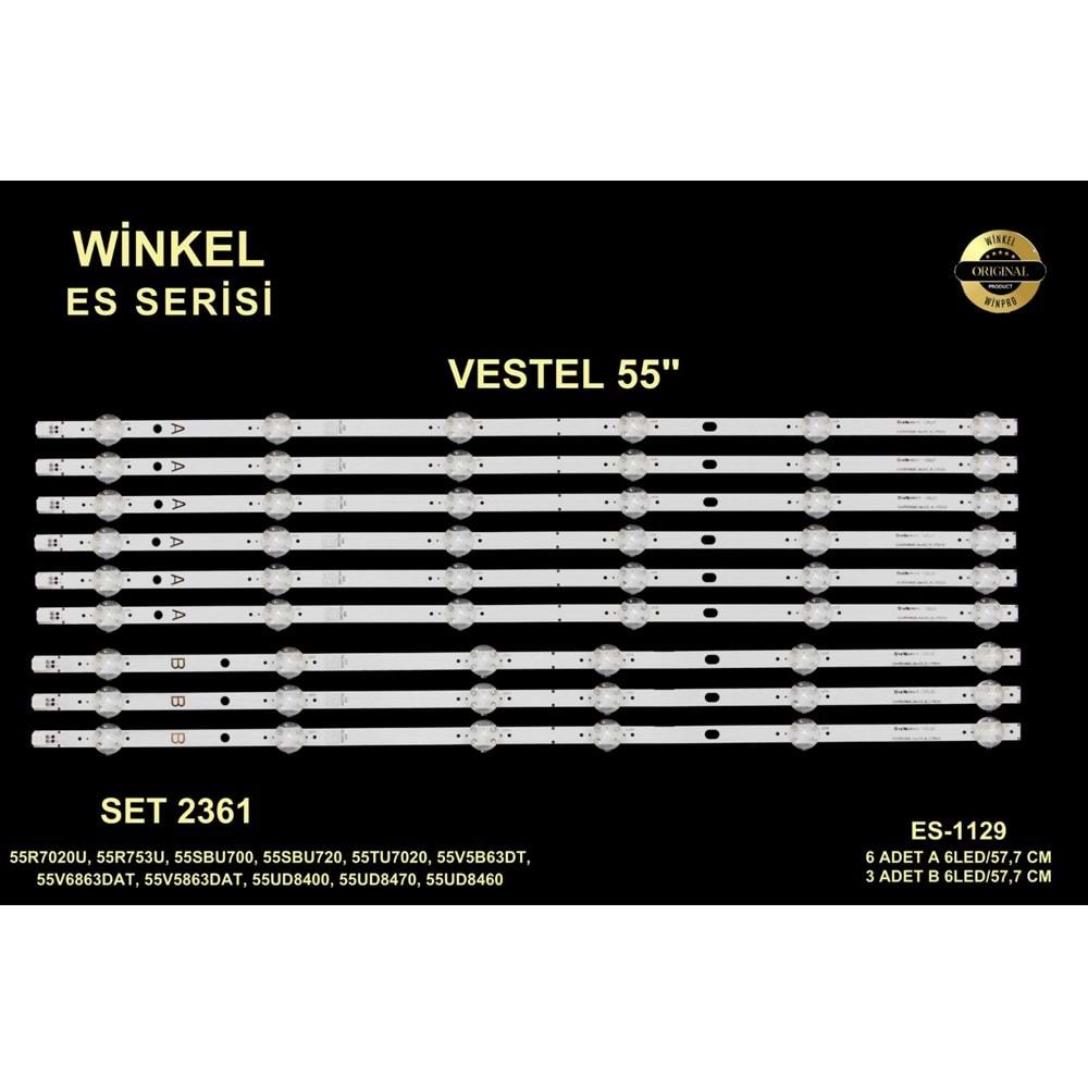 Winkel SET-2361 (RTL-0362) Es Serisi 9 Parça Tv Bar Led Vestel 55