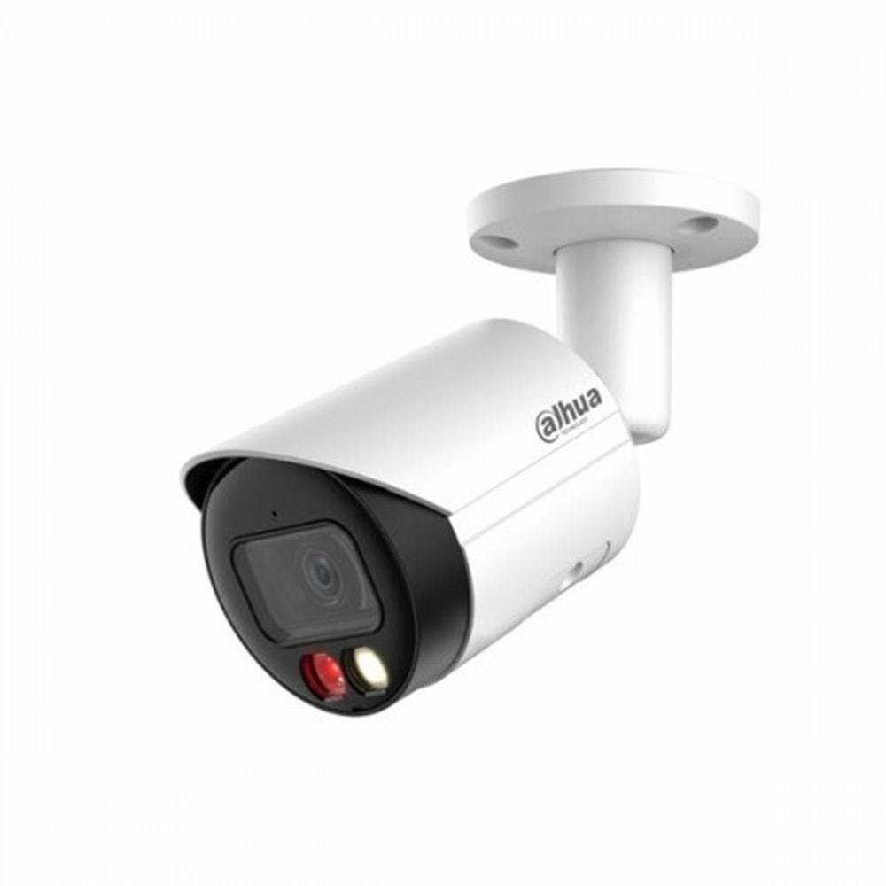 Dahua IPC-HFW1249S-S-IL 2MP 3.6mm Lens SD Kart Smart Dual Light H265+ 30Mt Gece Görüşü Dahili Mikrofon IP67 PoE Bullet IP Kamera