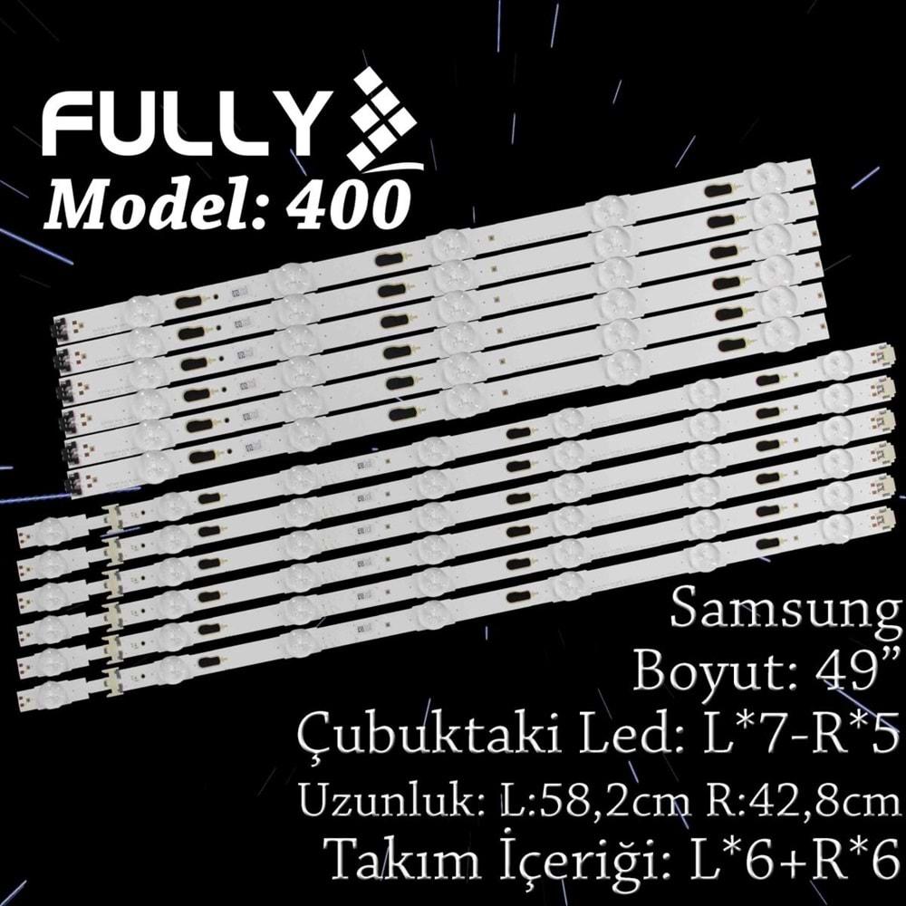 Fully SET-400 (SET-2133) SAMSUNG 49 INC BN96-40632A BN96-40633A UE49KU7350U UE49MU7350U 12 ADET TV LED BAR= (UE49KU7350) (UE49KU6100K) (UE49KU6172) (UE49MU6200K) (UE49MU6100) (Takım)=Wkset-5098