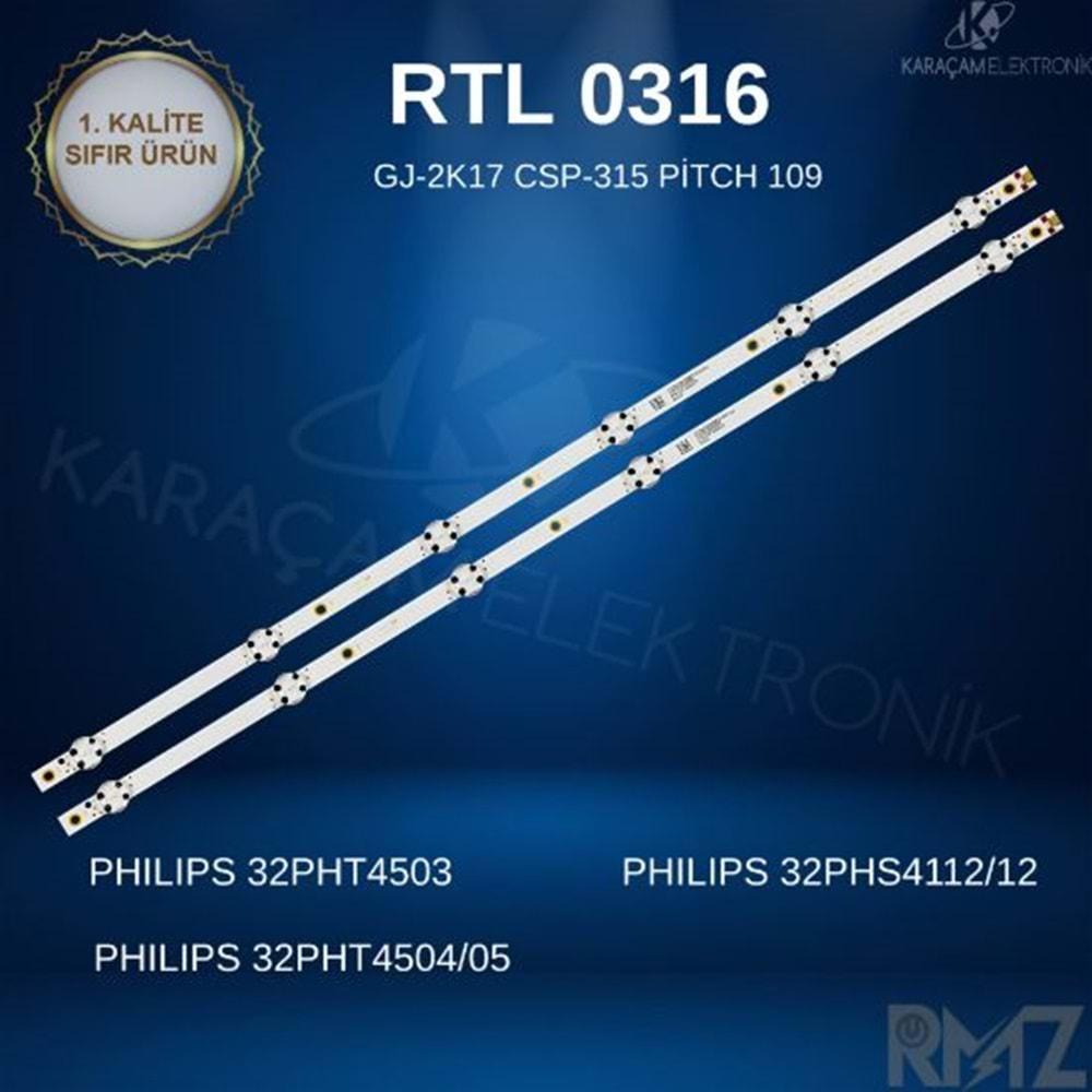 RTL-0316 (SET-2639) Philips 32 /32PHT4503 PHILIPS 32''TV GJ-2K17 CSP-315 Pitch 109 32PHS4112/12 32PHT4504/05 TPT315B5-AN10.S, 32PHT4503