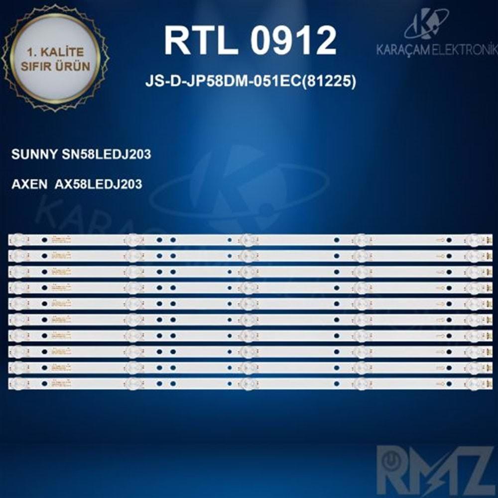 RTL-0912 (SET-2542) Sunny 58 /SUNNY SN58LEDJ203/0216 LED BAR, AXEN AX58LEDJ203/0216 LED BAR (AX58LEDJ203/0216) (SN58LEDJ203/0216) (JSDJP58DM051EC) (R7258D04005) (575141T.60034.10P) (D58M30) (Takım)