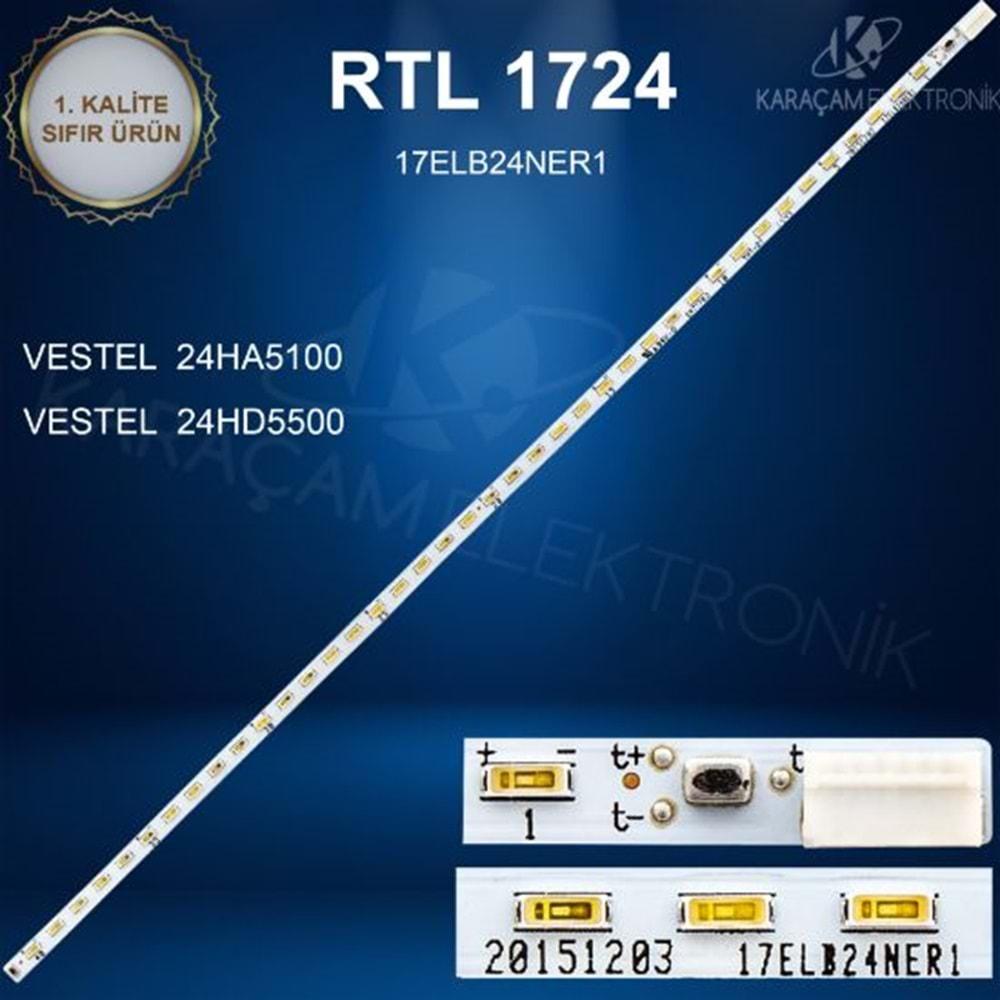 RTL-1724 (MLD-946) Vestel 24 /REGAL 24R4015H LED BAR , FINLUX 24FX415H LED BAR , VESTEL 24HB5100B , 24HA5100 LED BAR , TECHWOOD 24LED274 , LE24S274H LED BAR , SEG 24SE5100