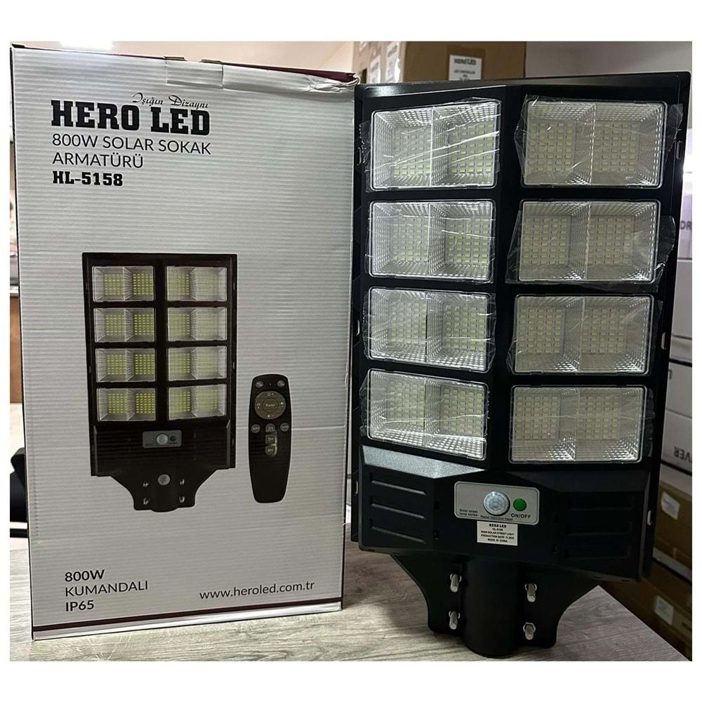 HeroLed HL-5158 800 Watt Kanatlı Solar Güneş Enerjili Led Bahçe Dekor Aydınlatması Sokak Lambası