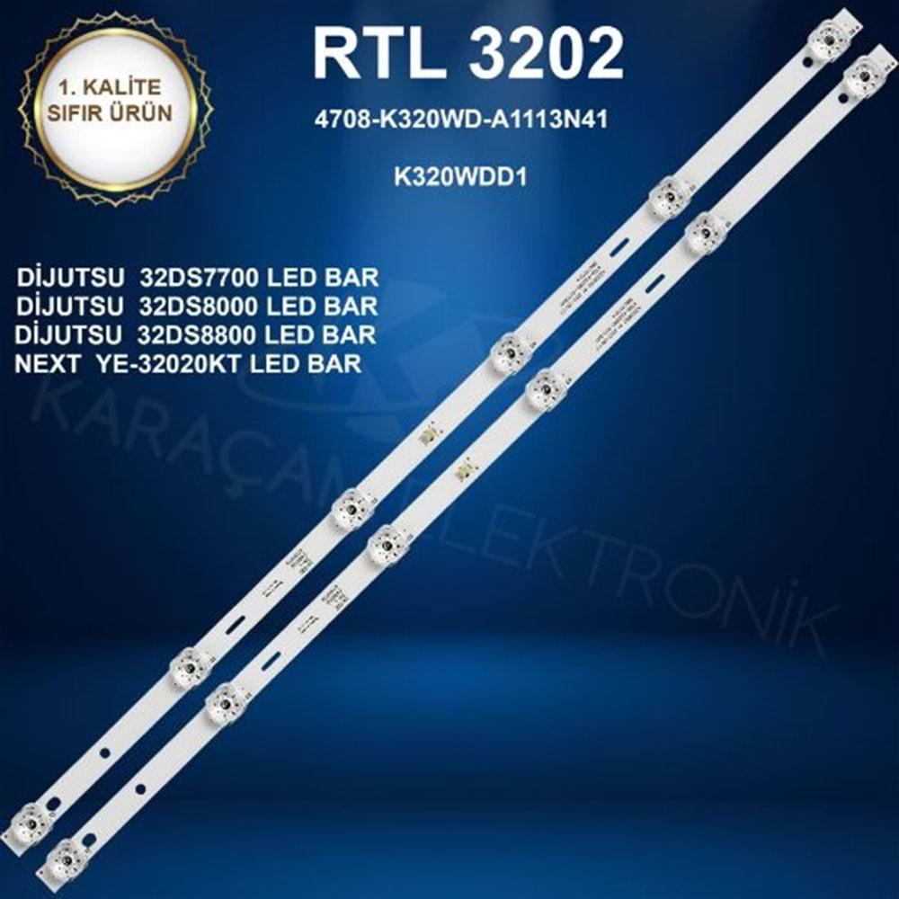 RTL-3202 (SET-2384) DİJUTSU 32DS8800 LED BAR, DİJUTSU 32DS8000 LED BAR, DİJUTSU 32DS7700 LED BAR, NEXT YE-32020KT LED BAR