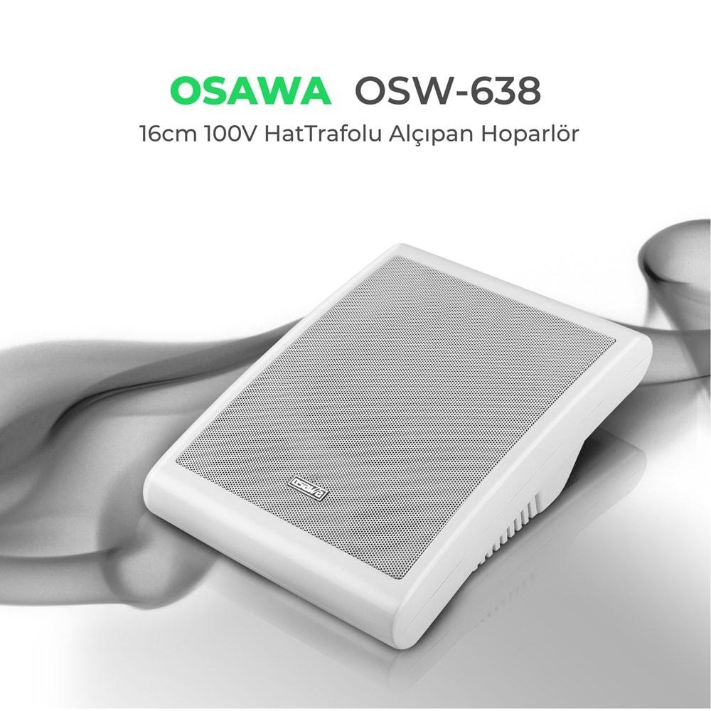 Osawa OSW-638 13cm Trafolu Beyaz Duvar Hoparlörü