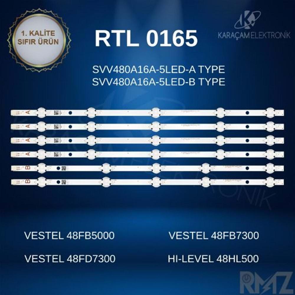 RTL-0165 (SET-2049) Profilo 48 /VESTEL 48FB5000 LED BAR ,VESTEL 48FB7300LED BAR ,VESTEL 48FD7300 LED BAR ,HI-LEVEL 48HL500 LED BAR ,HI-LEVEL 48HL550 LED BAR ,PROFİLO 48PA300T LED BAR ,PROFİLO 48PA305T LED BAR,SET-2049