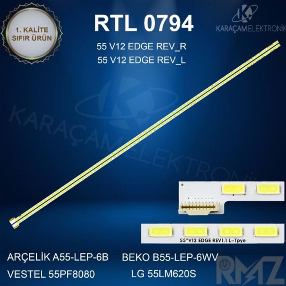 RTL-0794 (SET-2189) Arçelik - Beko - Grundig 55 /ARÇELİK A55-LEP-6WV LED BAR , BEKO B55-LEP-6WV LED BAR , LG 55LM620S LED BAR , VESTEL 55PF8080 LED BAR