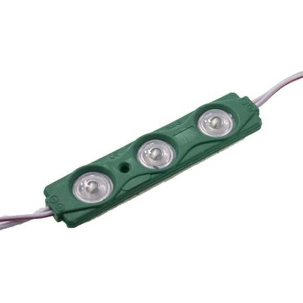 2835 1.5 Watt 12 Volt 3 Lü Yeşil Mercekli Modül Led