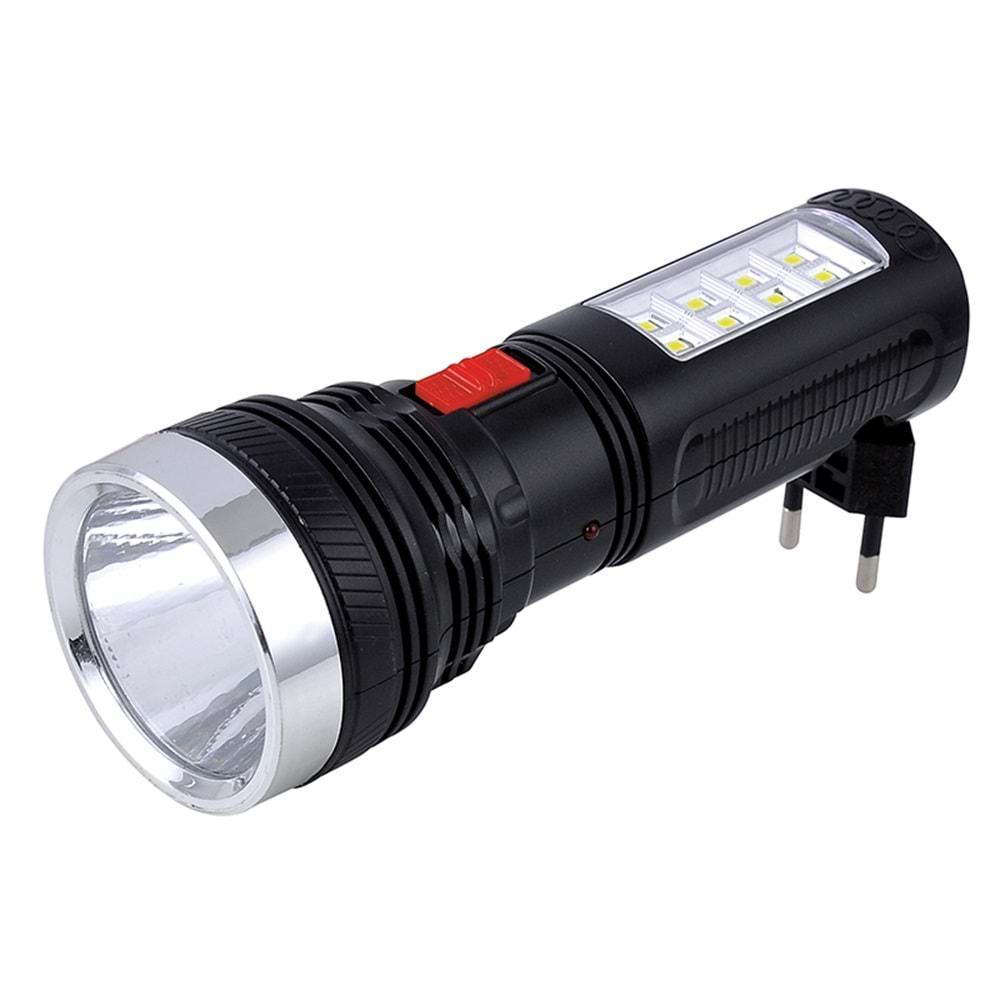 Powermaster Yajia YJ-227 1 Watt 8 Smd Led'li Şarjlı El Feneri - 2693