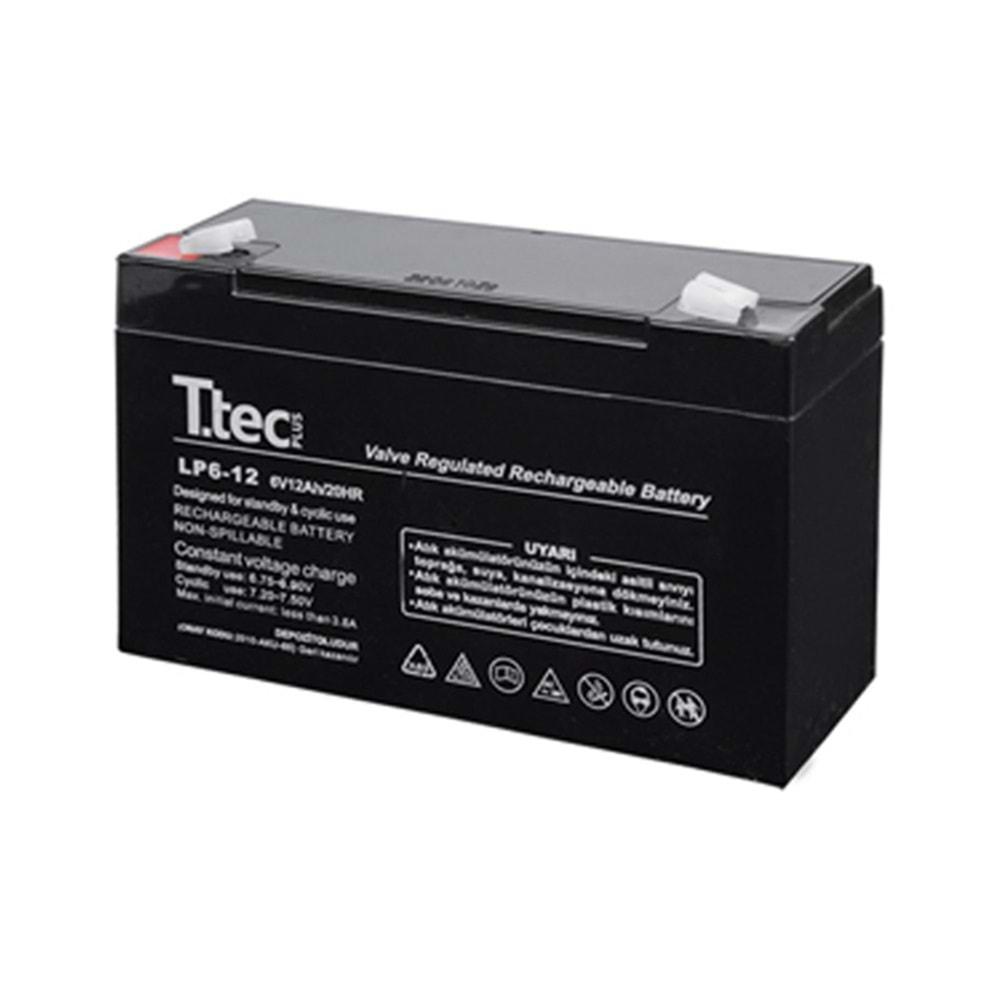 Ttec 6 Volt 12 Amper Bakımsız Kuru Akü