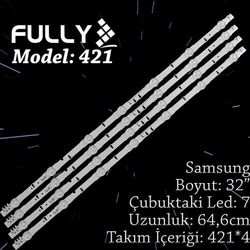 Fully SET-421 SAMSUNG 32 INC UE32H5070AS UE32H5570AS UE32H6270AS UE32J5170AS UE32J5570SU 4 ADET TV LED BAR