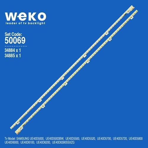 Weko Wkset-5069 34884X1 34885X1 2011SVS40-FHD-5K6K 2 ADET LED BAR (62LED) 35069x4 Samsung 32