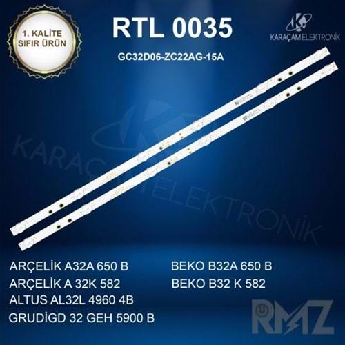 RTL-0035 (SET-2479/2535) Arçelik - Beko - Grundig 32 /ARÇELİK A32 A 550 LED BAR , A32A 650 LED BAR , BEKO B32 A 550 LED BAR,MLD5024x2 Arçelik-Beko 32