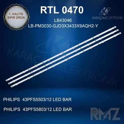 RTL-0470 (SET-2186) Philips 43 /PHILIPS 43PFS5803/12 LED BAR , PHILIPS 43PFS5503/12 (43PFS5803/12) (43PFS5503/12) (43PFS5823/12) (Takım)=Mate LED801=Wkset-5671