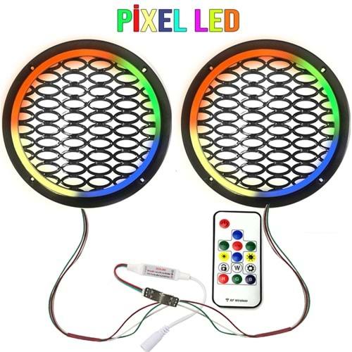 Poke PK-5650 Pixel Ledli 20 cm Hoparlör Kapak - 2 Adet