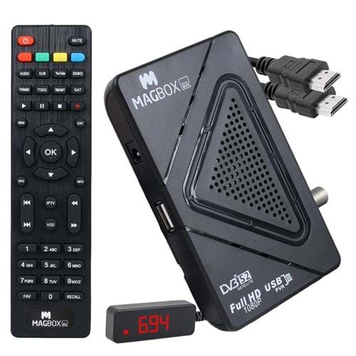 Magbox 25808 Homebox Full HD Uydu Alıcısı 4000 Kanal TKGS / Youtube / USB Destekli (Uzatma Display Gözlü)