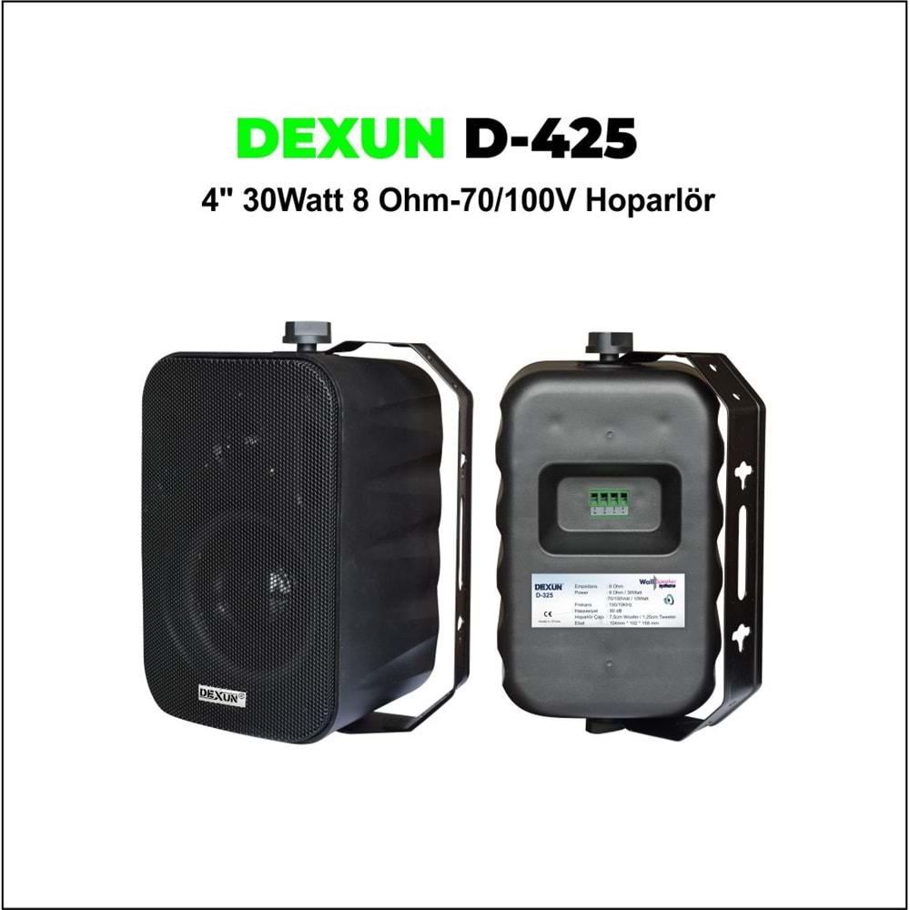 Dexun D-425T 30 Watt 8 Ohm Trafolu Siyah Sütun Hoparlör - Adet