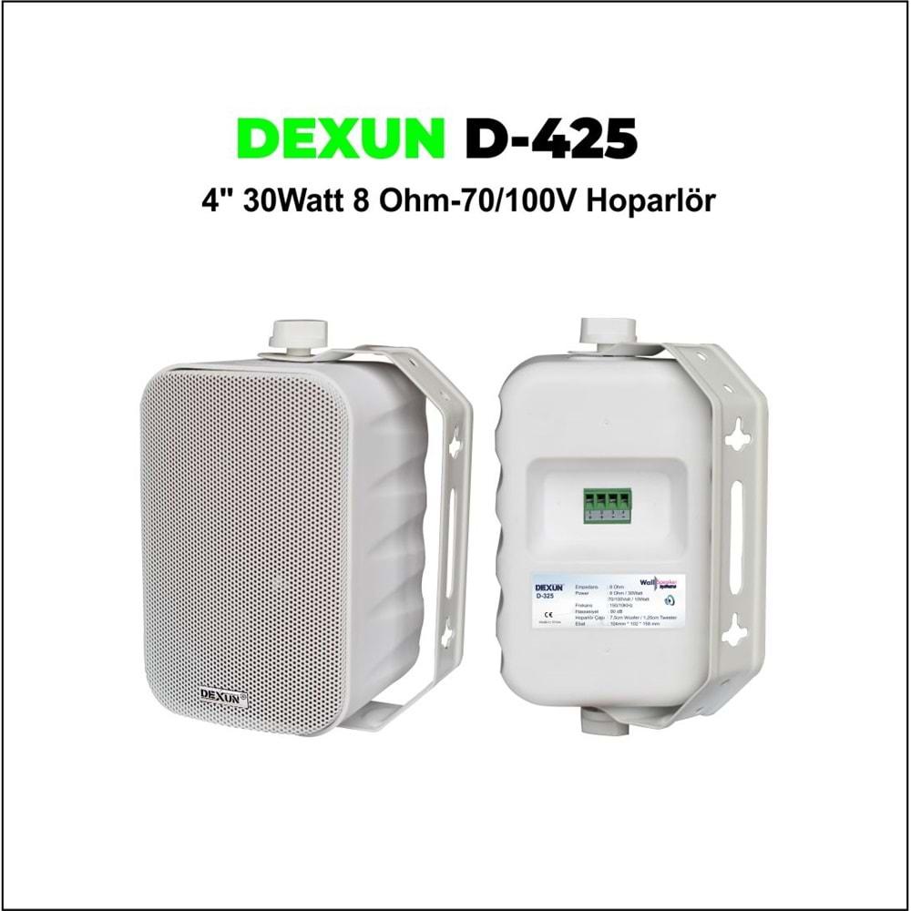 Dexun D-425T 30 Watt 8 Ohm Trafolu Beyaz Sütun Hoparlör - Adet