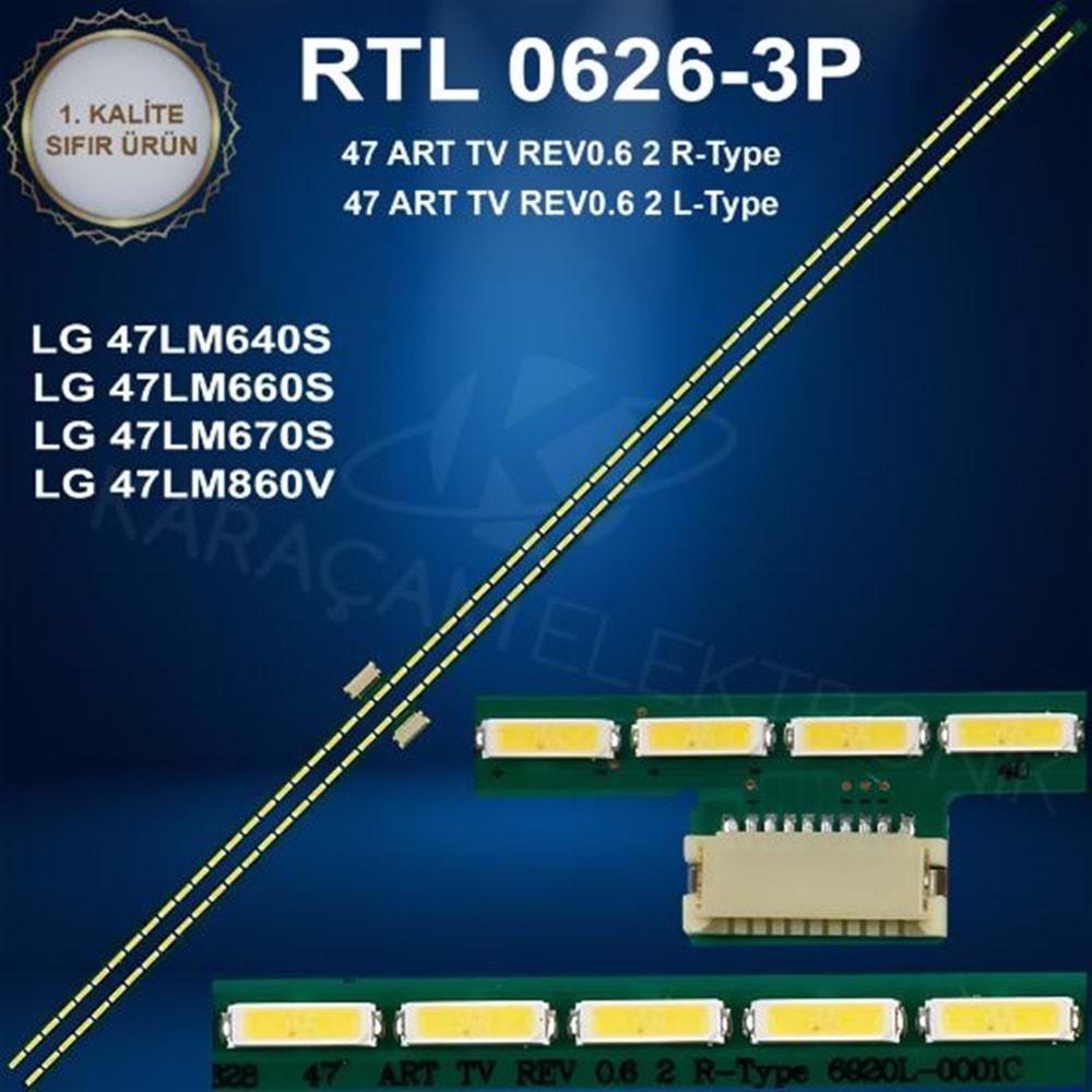 RTL-0626-3P LG 47 /LG 47LM640S LED BAR , LG 47LM660S LED BAR , LG 47LM670S LED BAR , LG 47LM860V LED BAR