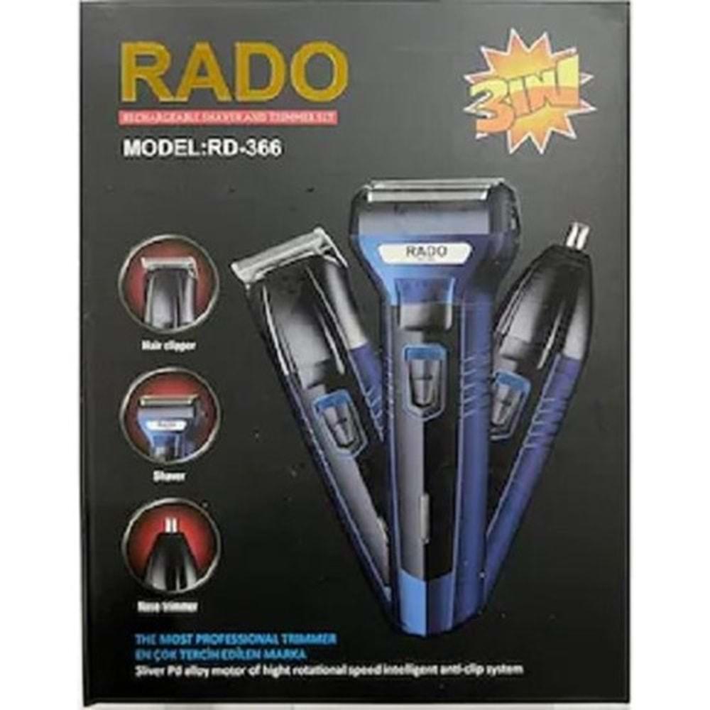 Rado RD-366 Üç Başlıklı Tıraş Makinesi