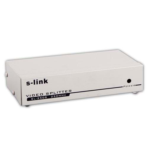 S-link SL-2508 8 VGA 250Mhz Monitör Splitter 1*8