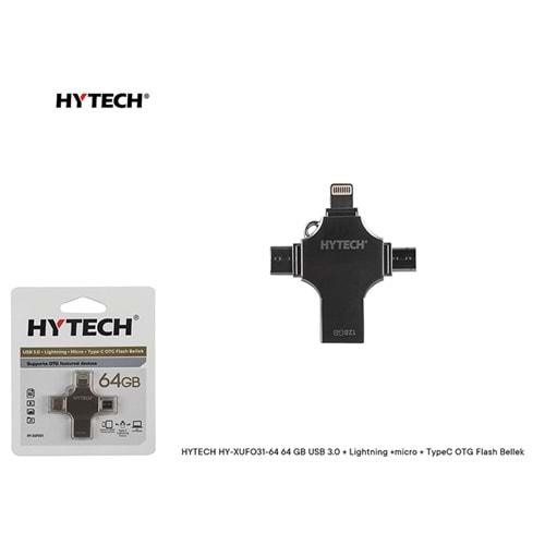Hytech HY-XUFO31-64 64 Gb Usb 3.0+Lightning+Micro+TypeC Otg Flash Bellek