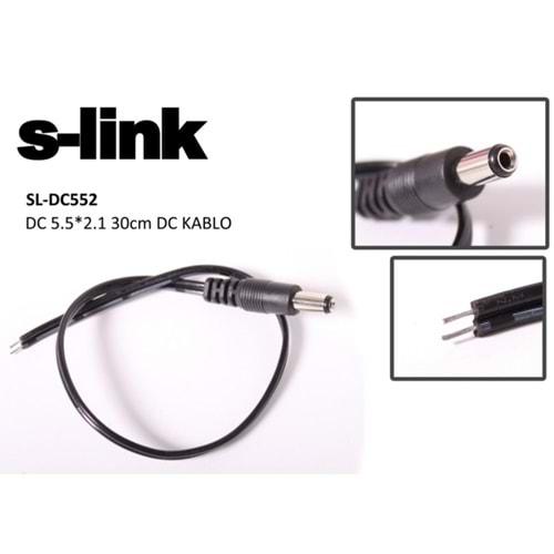 S-link SL-DC552 5.5*2.1 30 Cm Dc Kablo