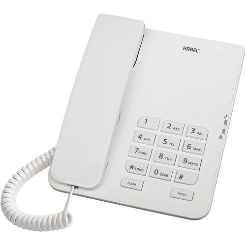 Karel TM140 Beyaz Analog Dahili Masaüstü Kablolu Telefon
