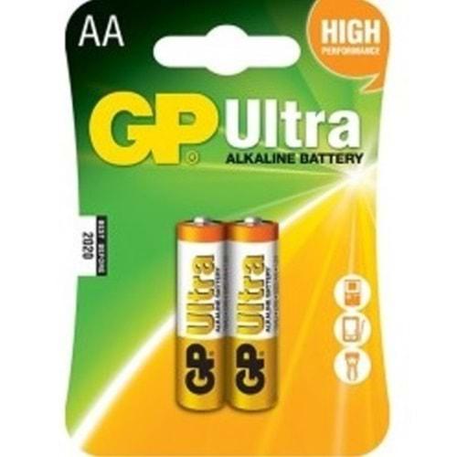 GP Ultra GP15AU AA Alkalin Kalem Pil - 2 Li Paket Halinde