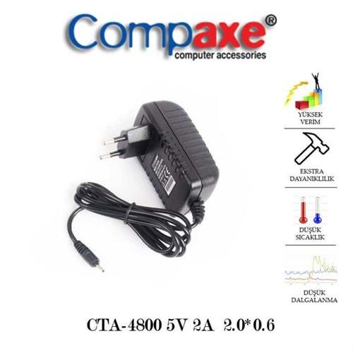 Compaxe CTA-4800 5 Volt 2 Amper 2.0mm x 0.6mm Tablet Adaptörü