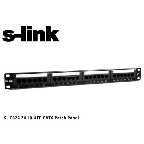 S-Link SL-F624 24 Lü Utp Cat6 Patch Panel