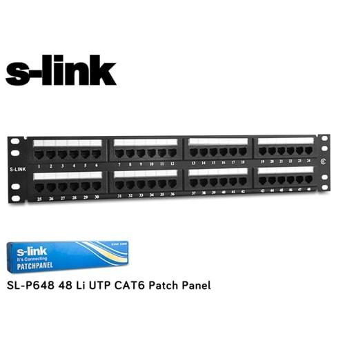 S-link SL-P648 48 Li UTP CAT6 Patch Panel