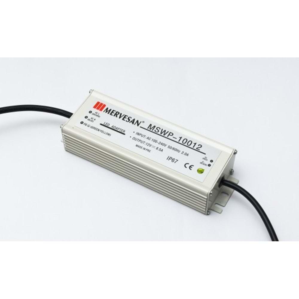 Mervesan MT-WP-100-12 12 Volt 8.5 Amper IP67 Adaptör