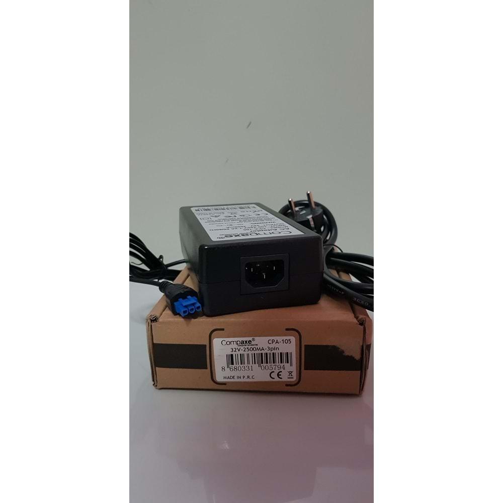 Compaxe CPA-105 32 Volt 2.5 Amper 3 Pin Printer Yazıcı Adaptör