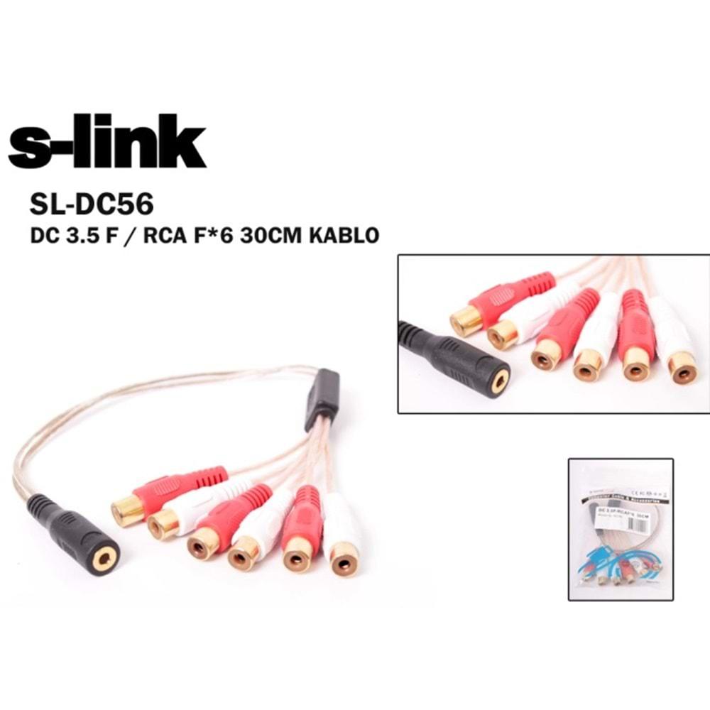 S-link SL-DC56 DC3.5/F To DC3.5/F 6Lı Ses Kablosu