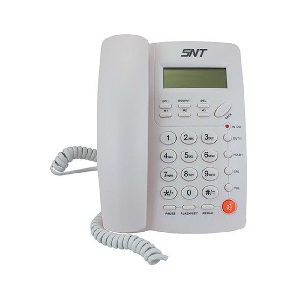 Sintech SNT-T1 Beyaz Numarayı Gösteren Masa Üstü Telefon