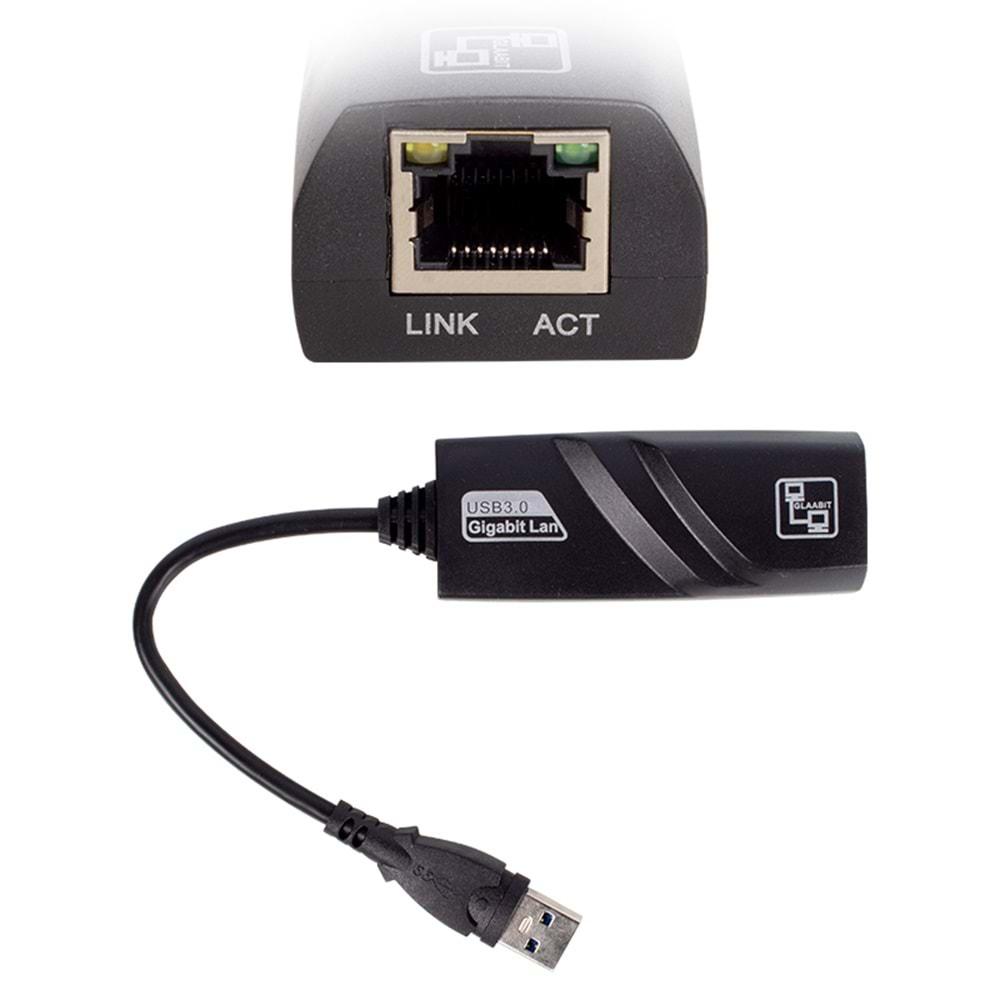 Powermaster 16299 Usb 3.0 To Rj45 10-100-1000 Mbps Gigabit Ethernet Çevirici