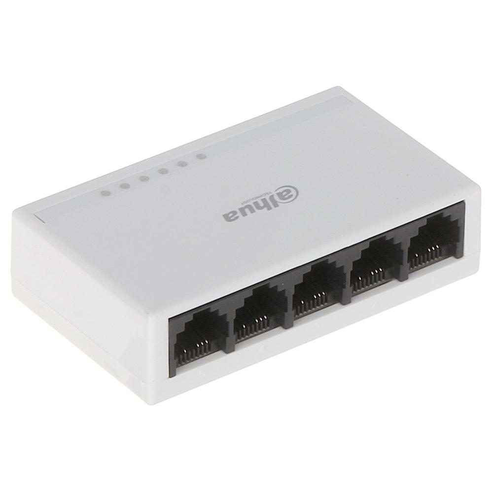 Dahua PFS3005-5ET-L 5 Port Megabit Yönetilemeyen Fast Ethernet Switch
