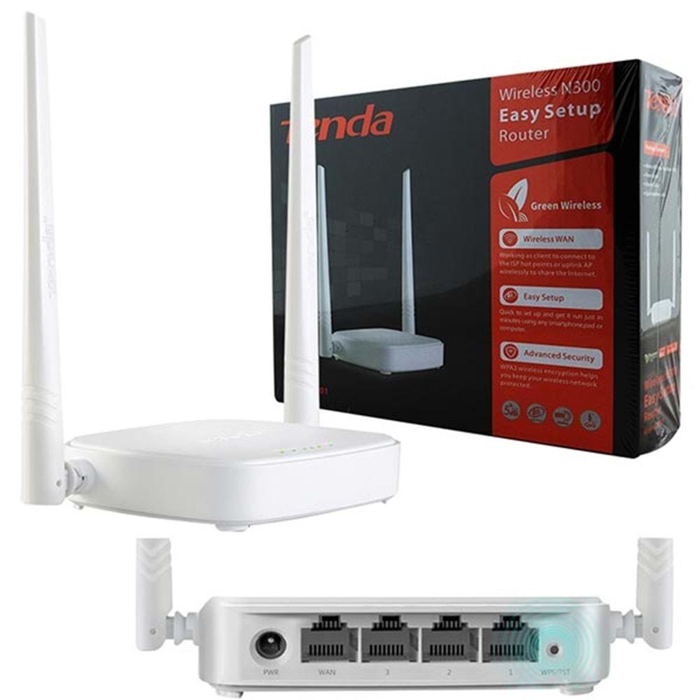 Tenda N301 4 Port WiFi-N 300 Mbps 2 Anten Router-AP-Repeater