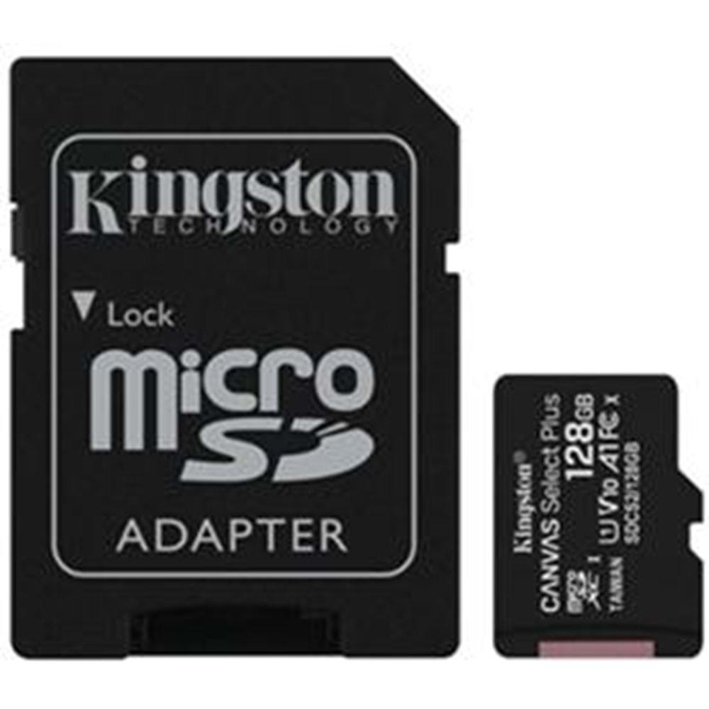 Kingston SDCS2/128GB 128 GB Canvas Select Plus Micro SDHC UHS-1 Class 10 100MB/S Micro Sd Kart