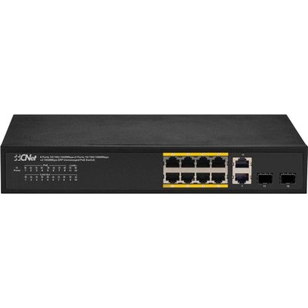 Cnet CGS8002GSP 8 Port 10/100/1000 PoE, 2xRJ45, 2xSFP 120W Gigabit PoE Switch