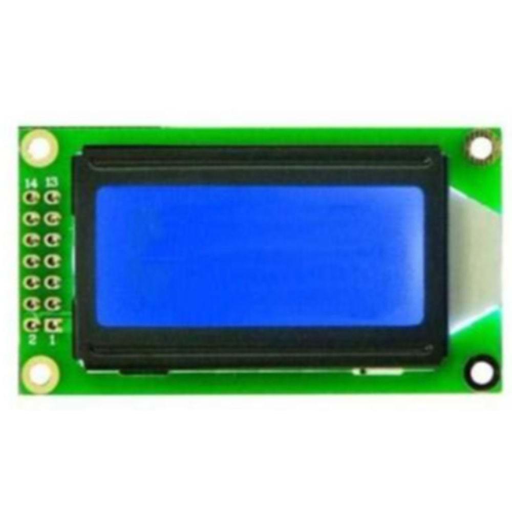 Arduino ARD-LCD 1413 TC802C-10 2×8 Mavi Lcd Ekran Modülü