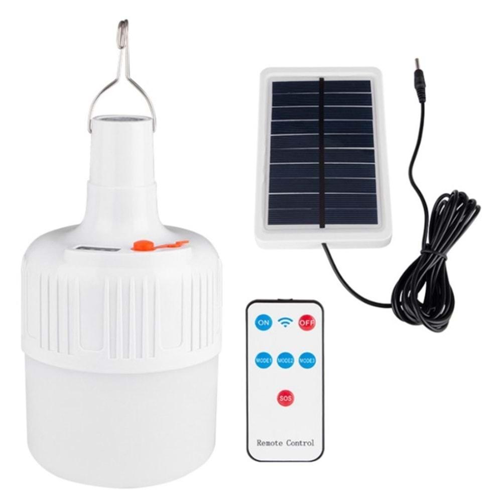 Powermaster MX-V51 Solar Panelli Şarjlı Uzaktan Kumandalı Acil Durum Kamp Lambası - 6685