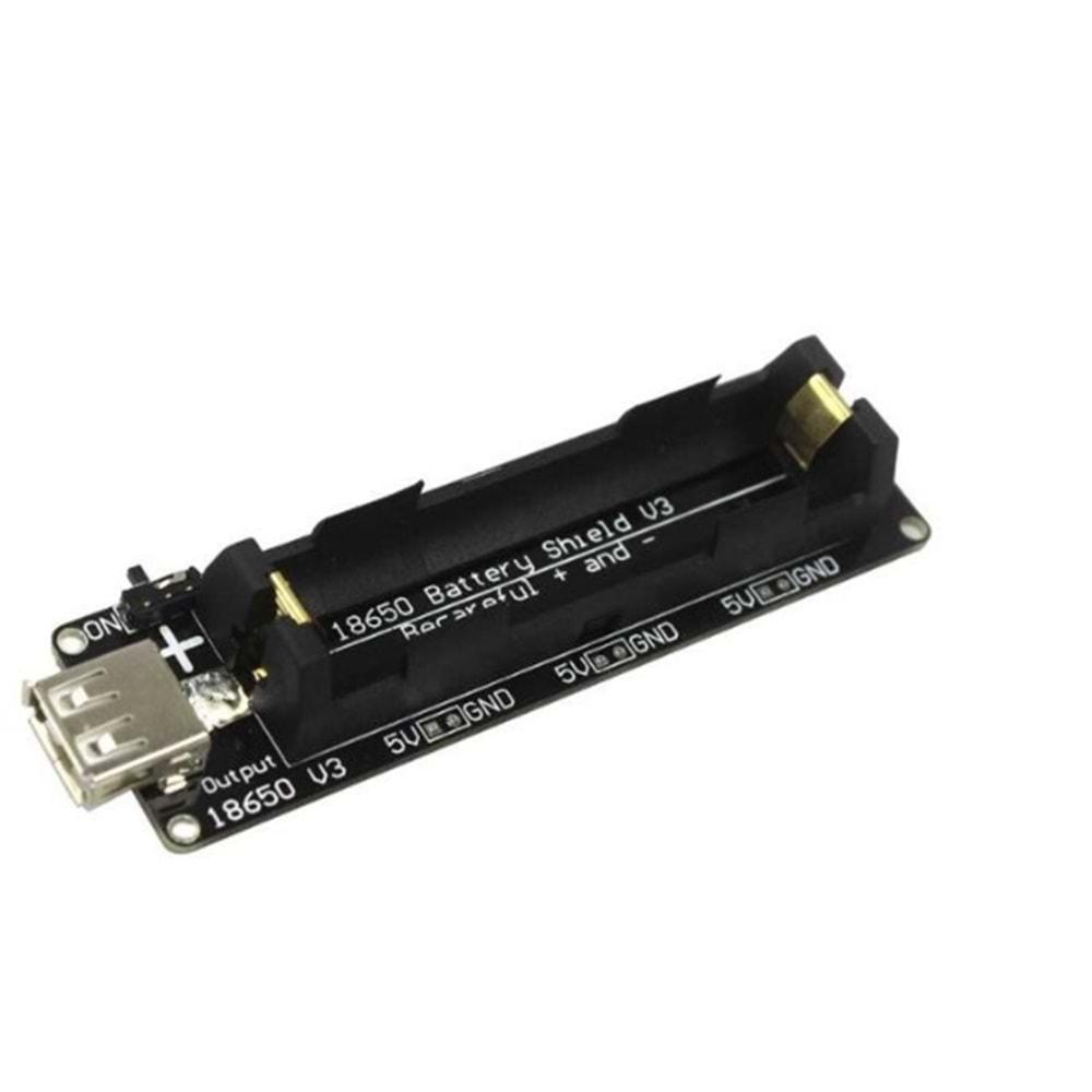 Arduino ARD-MDL 6005 1 Li Anahtarlı 18650 Lityum Pil Yuvası V3 Mikro Usb