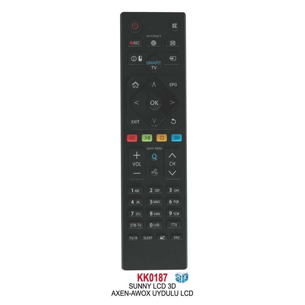 Swat KK0187 Sunny 3D-Avox-Axen Smart Lcd Led Tv Kumandası=IRL0187=Fully B-310E=Maza 1143=Weko 12269=Ozt310-E