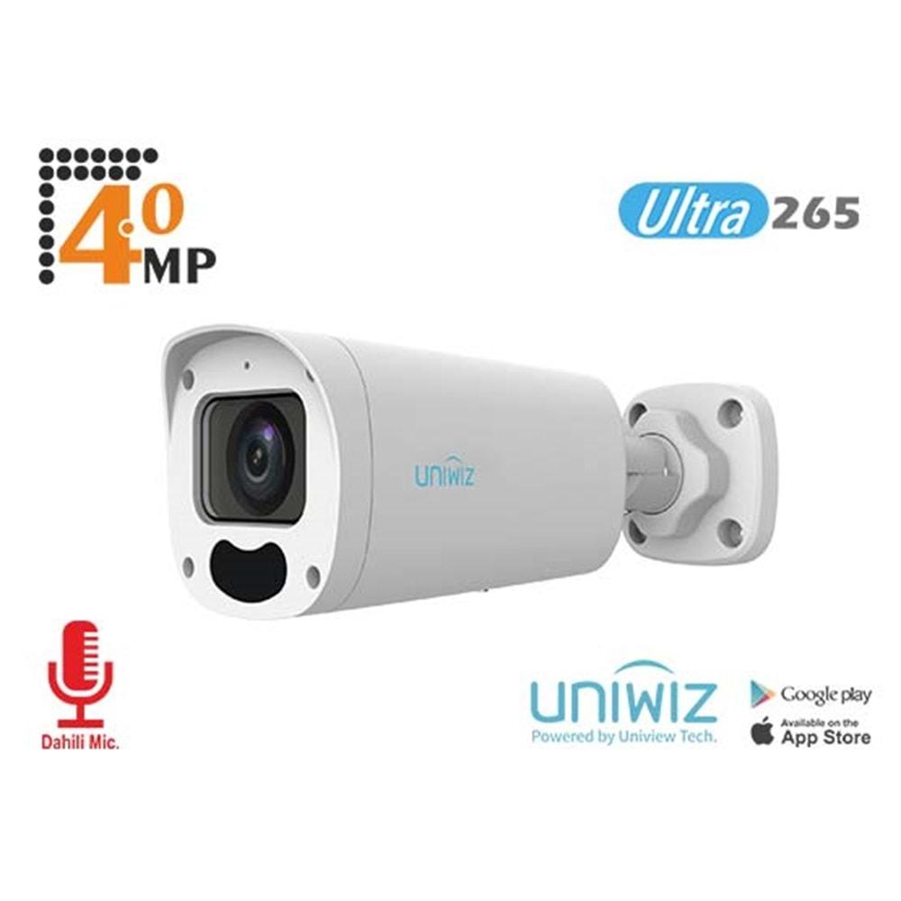 Uniwiz IPC-B314-APKZ 4.0 MP 2.8- 12 MM Motorize Lens H.265 T-WDR IP67 Dahili Mikrofon Bullet IP Kamera
