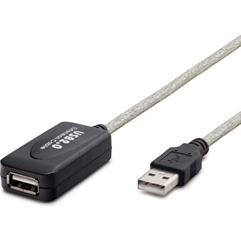 Hadron HDX7513 10 Metre Usb Uzatma Kablosu Siyah-Gümüş