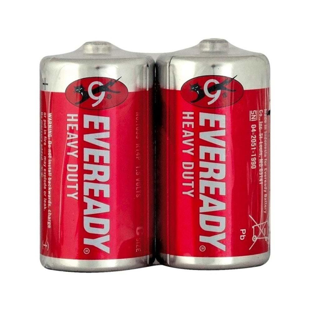 Eveready HD C/R14 Çinko Karbon Blister Orta (C) Pil - 2 Li Paket Halinde